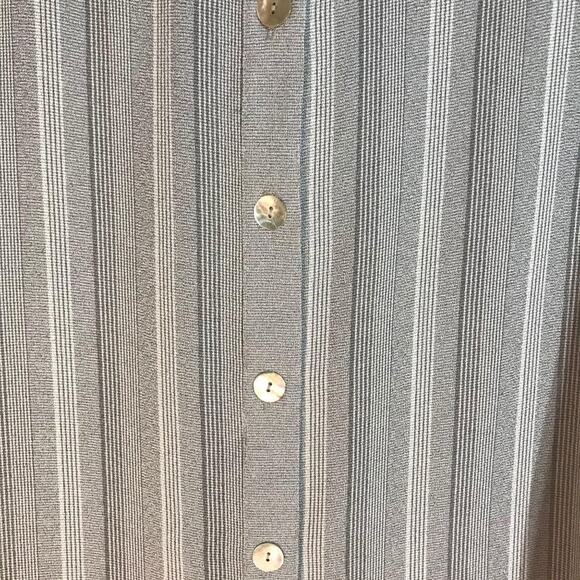 Brenda Goode VTG Button Blouse Size Small Gray Womens Top Shell - Picture 10 of 11